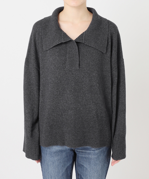 Spick & Span(スピックアンドスパン)の「ルーズウールポロシャツニット(ニット/セーター・レディース・ベージュ/レッド/チャコールグレー・FREE)」の19枚目の写真