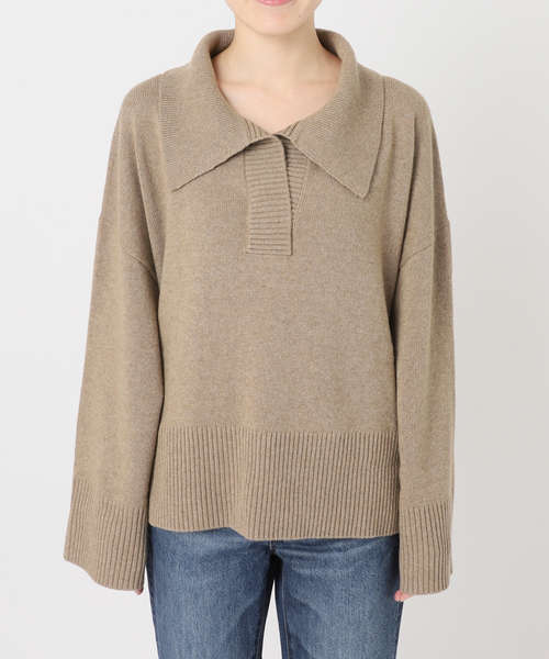 Spick & Span(スピックアンドスパン)の「ルーズウールポロシャツニット(ニット/セーター・レディース・ベージュ/レッド/チャコールグレー・FREE)」の21枚目の写真