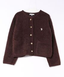 【U.S. POLO ASSN.】ワンポイント刺繍ニットボアジャケット