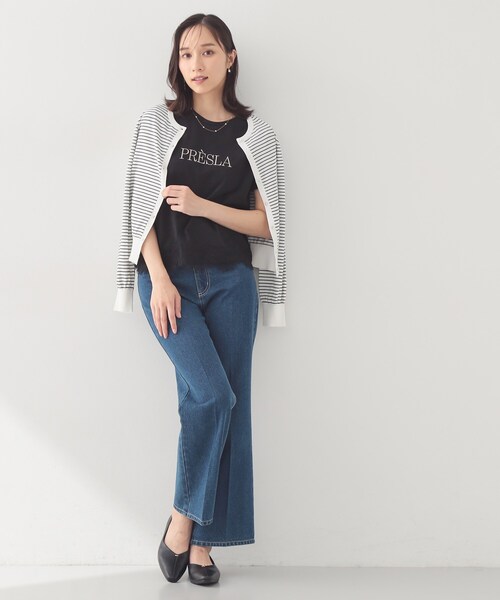 index(インデックス)の「【接触冷感/UVケア】裾レースロゴTシャツ《洗濯機OK/S-3L》(Tシャツ/カットソー・レディース・ブラウン系その他/ブラック/サックスブルー/オフホワイト・36/44/42/40/38)」の16枚目の写真
