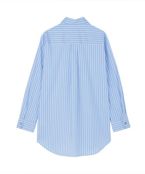 TOKYO SHIRTS（トウキョウシャツ）の「カジュアルシャツ オーバーシャツ 長袖 レディース（シャツ/ブラウス・レディース・グレー/ブルー・M/L/LL）」の9枚目の写真