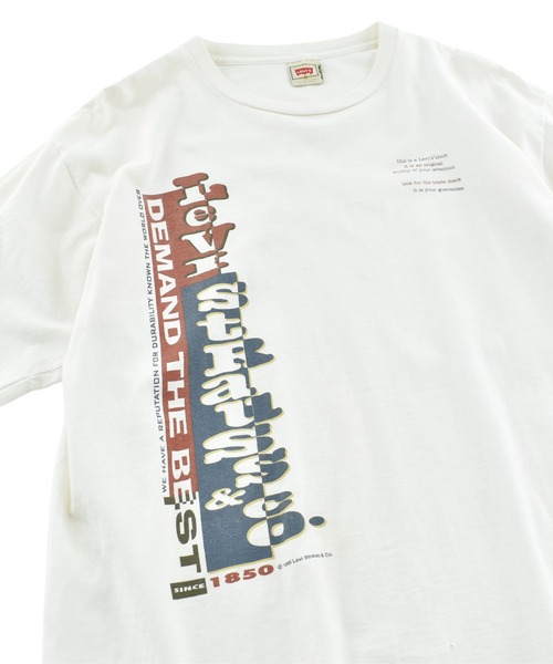 Levi's(リーバイス)の「【USED】90’s Levi's “DEMAND THE BEST” ロゴ Tシャツ USA製(Tシャツ/カットソー・メンズ・ホワイト・LARGE)」の2枚目の写真