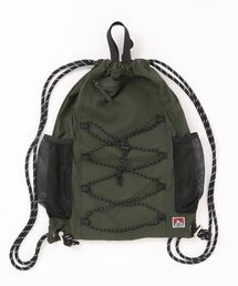 【BEN DAVIS/ベンデイビス】【軽量で耐久性に優れたリップストップ素材を使用した機能系ナップサック】RIPSTOP NAPSACK/ナップサック ファスナー A4 リップストップ生地 フロントコード メッシュポケット ファスナーポケット ゴリララベル デイリー アウトドア ユニセックス