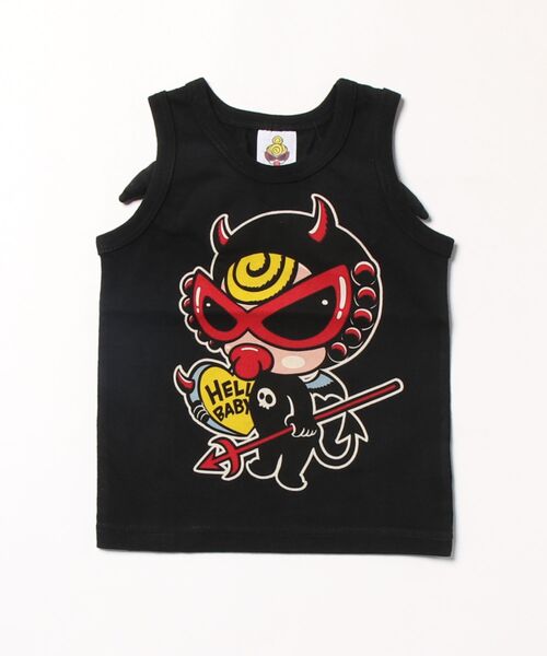 HYSTERIC MINI(ヒステリックミニ)の「DEVILKIN 羽付き タンクトップ(タンクトップ・キッズ・ホワイト/ブラック/レッド・90/80)」の2枚目の写真