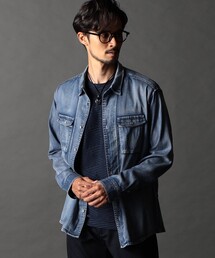 NICOLE CLUB FOR MEN | ストレッチデニムシャツ(シャツ/ブラウス)