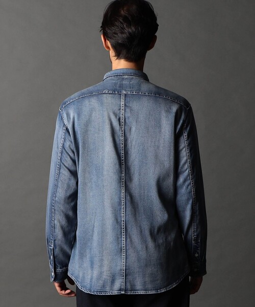 NICOLE CLUB FOR MEN(ニコルクラブフォーメン)の「ストレッチデニムシャツ(シャツ/ブラウス・メンズ・サックスブルー/ネイビー/グレー・XL/M/L)」の7枚目の写真