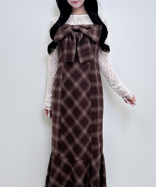 INGNI（イング）の「レーストップス（Tシャツ/カットソー・レディース・ブラウン/ブラック/オフホワイト・M）」の9枚目の写真