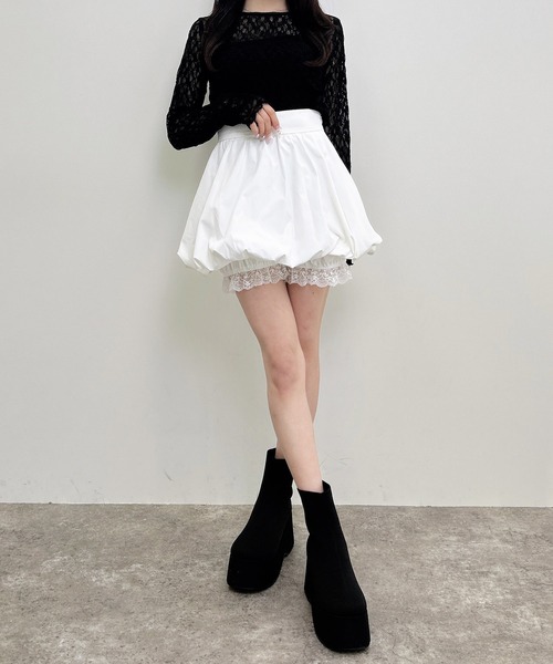 INGNI（イング）の「レーストップス（Tシャツ/カットソー・レディース・ブラウン/ブラック/オフホワイト・M）」の19枚目の写真