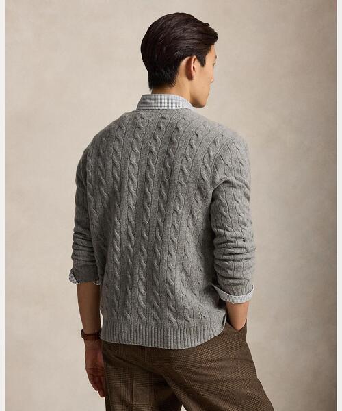 POLO RALPH LAUREN(ポロ ラルフ ローレン)の「ケーブルニット ウールカシミヤ セーター(ニット/セーター・メンズ・グレー系・S/M/L/XL/XS)」の8枚目の写真