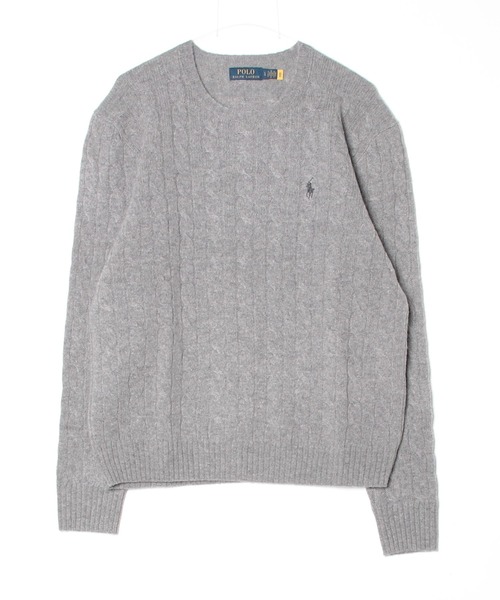 POLO RALPH LAUREN(ポロ ラルフ ローレン)の「ケーブルニット ウールカシミヤ セーター(ニット/セーター・メンズ・グレー系・S/M/L/XL/XS)」の5枚目の写真