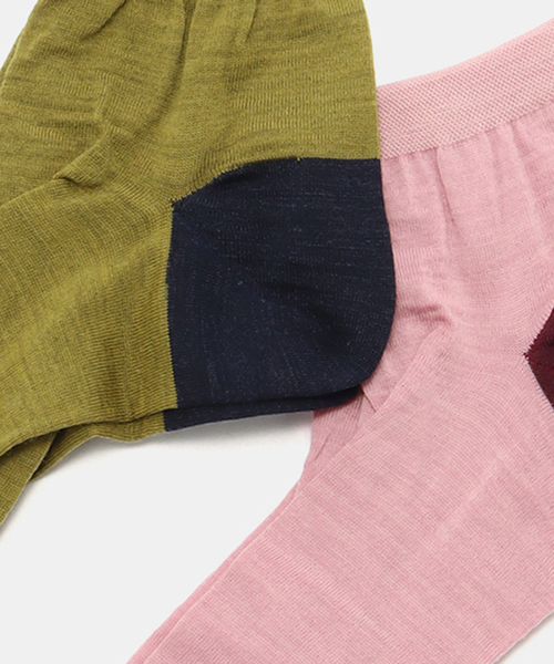 babaco(ババコ)の「babaco/ババコ 2pairs socks 靴下 BA02-BN16W(ソックス/靴下・レディース・カーキ・FREE)」の2枚目の写真