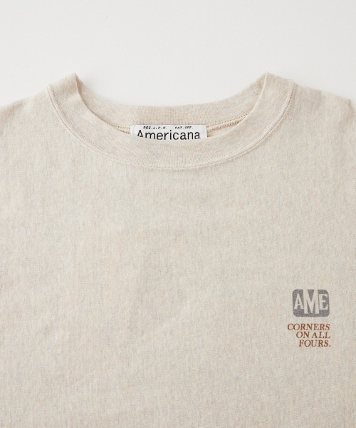 AMERICANA（アメリカーナ）の「[Americana/アメリカーナ] AMRCN バックプリントロンT（Tシャツ/カットソー・レディース・オートミール/ネイビー/マスタード・ONE SIZE）」の12枚目の写真