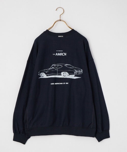 AMERICANA（アメリカーナ）の「[Americana/アメリカーナ] AMRCN バックプリントロンT（Tシャツ/カットソー・レディース・オートミール/ネイビー/マスタード・ONE SIZE）」の8枚目の写真