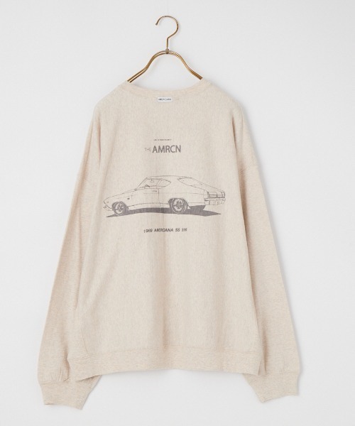 AMERICANA（アメリカーナ）の「[Americana/アメリカーナ] AMRCN バックプリントロンT（Tシャツ/カットソー・レディース・オートミール/ネイビー/マスタード・ONE SIZE）」の10枚目の写真