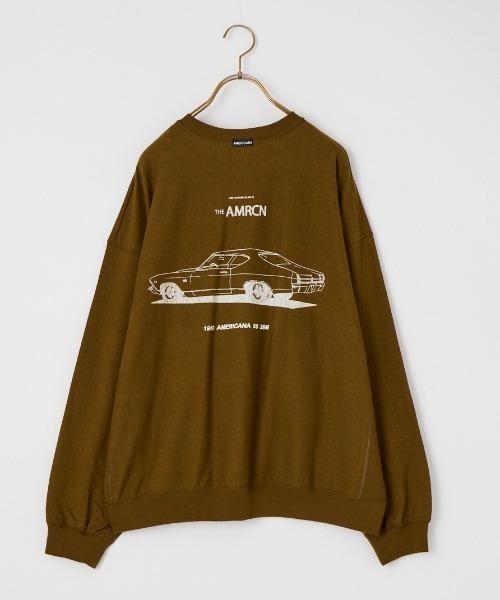 AMERICANA（アメリカーナ）の「[Americana/アメリカーナ] AMRCN バックプリントロンT（Tシャツ/カットソー・レディース・オートミール/ネイビー/マスタード・ONE SIZE）」の9枚目の写真
