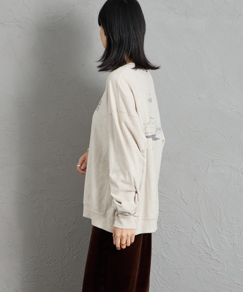 AMERICANA（アメリカーナ）の「[Americana/アメリカーナ] AMRCN バックプリントロンT（Tシャツ/カットソー・レディース・オートミール/ネイビー/マスタード・ONE SIZE）」の21枚目の写真