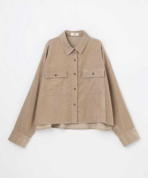 ANY(エニィ)の「コーデュロイショートシャツ(シャツ/ブラウス・レディース・ベージュ系/ダークブラウン系・X-LARGE)」の17枚目の写真