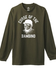Ol' Basics(オール・ベーシックス) 長袖Tシャツ ロゴ イラスト プリント 袖リブ ロンT ロングTシャツ トップス カットソー レディース
