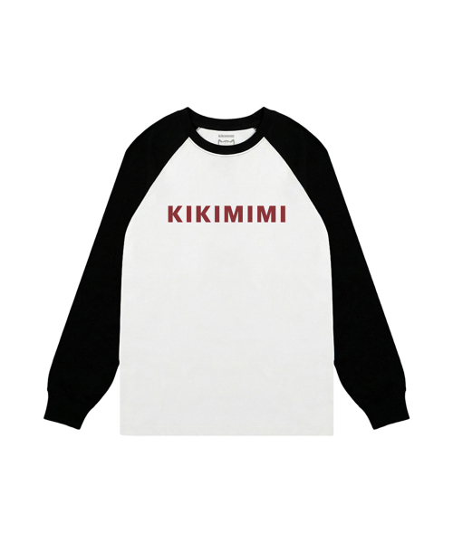 KIKIMIMI(キキミミ)の「KIKIMIMI FONT RAGLAN RIB LONGSLEEVES (WHITE)(Tシャツ/カットソー・レディース・ホワイト・SMALL/MEDIUM/LARGE)」の3枚目の写真