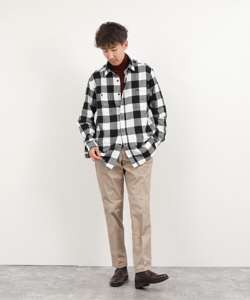 NOLLEY’S（ノーリーズ）の「バッファローチェック カバーオールシャツ 26AW（シャツ/ブラウス・メンズ・ホワイト系その他/ブルー系その他/レッド系その他・S/L/M）」の4枚目の写真