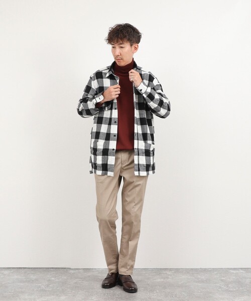 NOLLEY’S（ノーリーズ）の「バッファローチェック カバーオールシャツ 26AW（シャツ/ブラウス・メンズ・ホワイト系その他/ブルー系その他/レッド系その他・S/L/M）」の5枚目の写真