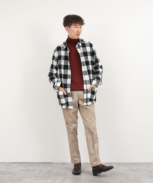 NOLLEY’S（ノーリーズ）の「バッファローチェック カバーオールシャツ 26AW（シャツ/ブラウス・メンズ・ホワイト系その他/ブルー系その他/レッド系その他・S/L/M）」の6枚目の写真