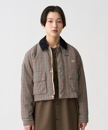 Women's Nylon Tussah Short Jacket Plaid