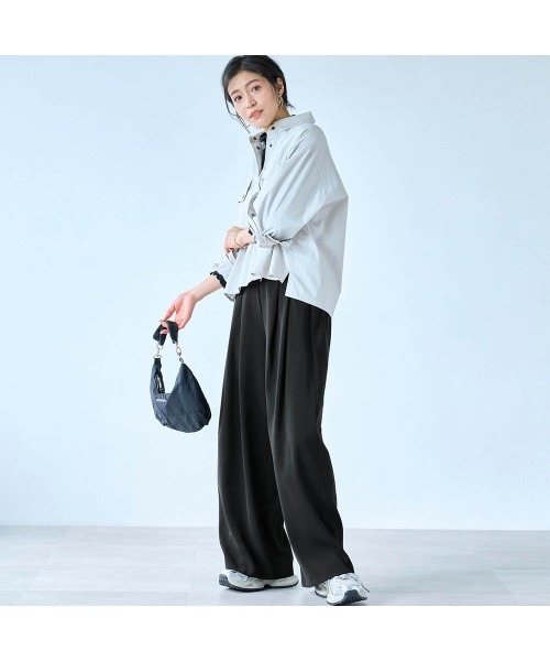 StyleNote（スタイルノート）の「ラクしてキレイを叶えるタックワイドパンツ（その他パンツ・レディース・ベージュ/グレー/ブラック・L1/M3/M1/S1/L2/M2/S2）」の18枚目の写真