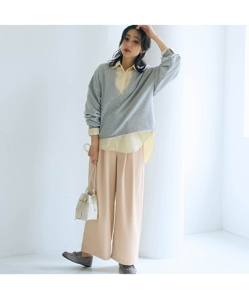 StyleNote（スタイルノート）の「ラクしてキレイを叶えるタックワイドパンツ（その他パンツ・レディース・ベージュ/グレー/ブラック・L1/M3/M1/S1/L2/M2/S2）」の20枚目の写真