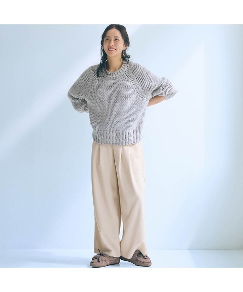 StyleNote（スタイルノート）の「ラクしてキレイを叶えるタックワイドパンツ（その他パンツ・レディース・ベージュ/グレー/ブラック・L1/M3/M1/S1/L2/M2/S2）」の21枚目の写真