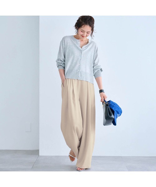 StyleNote（スタイルノート）の「ラクしてキレイを叶えるタックワイドパンツ（その他パンツ・レディース・ベージュ/グレー/ブラック・L1/M3/M1/S1/L2/M2/S2）」の13枚目の写真