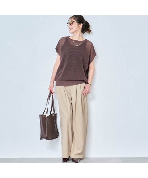 StyleNote（スタイルノート）の「ラクしてキレイを叶えるタックワイドパンツ（その他パンツ・レディース・ベージュ/グレー/ブラック・L1/M3/M1/S1/L2/M2/S2）」の15枚目の写真