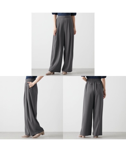 StyleNote（スタイルノート）の「ラクしてキレイを叶えるタックワイドパンツ（その他パンツ・レディース・ベージュ/グレー/ブラック・L1/M3/M1/S1/L2/M2/S2）」の8枚目の写真