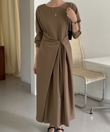 ウエストマーク ロング丈 ワンピース