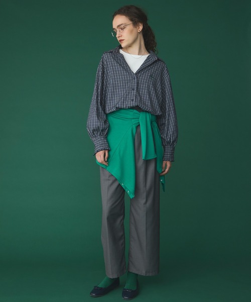 SAINT REPOS(サンルポ)の「【SAINT REPOS サンルポ別注】アソート袖ちびフリルレギュラーシャツ(シャツ/ブラウス・レディース・ブラウン/ワイン/ネイビー/ブルー/ブラウン系/ベージュ/ブラック・FREE)」の11枚目の写真