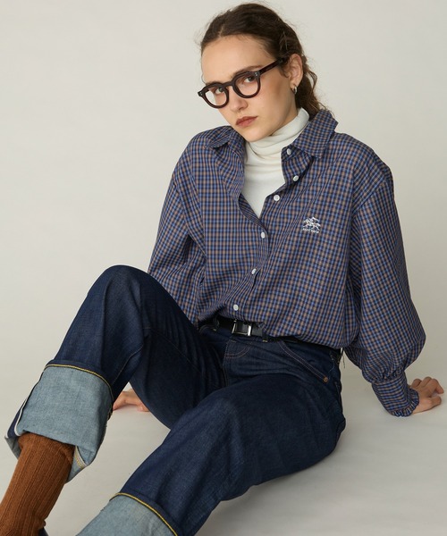 SAINT REPOS(サンルポ)の「【SAINT REPOS サンルポ別注】アソート袖ちびフリルレギュラーシャツ(シャツ/ブラウス・レディース・ブラウン/ワイン/ネイビー/ブルー/ブラウン系/ベージュ/ブラック・FREE)」の12枚目の写真