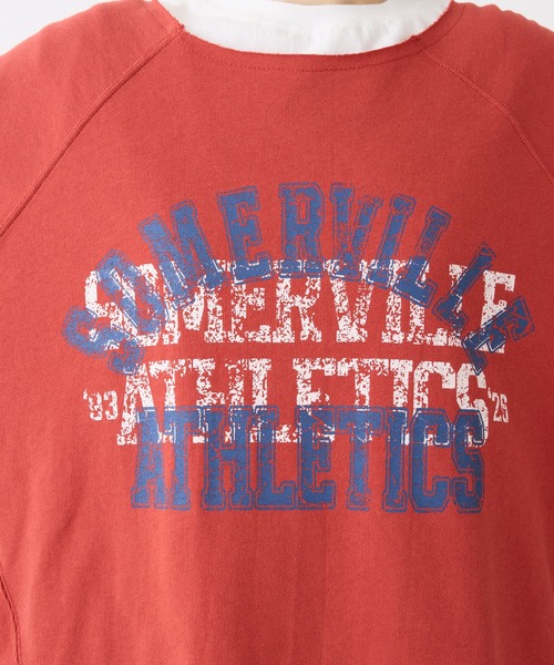HEART MARKET(ハートマーケット)の「7分袖プリントミニ裏毛プルオーバー(Tシャツ/カットソー・レディース・グレー/レッド/チャコール/ダークパープル・FREE)」の11枚目の写真