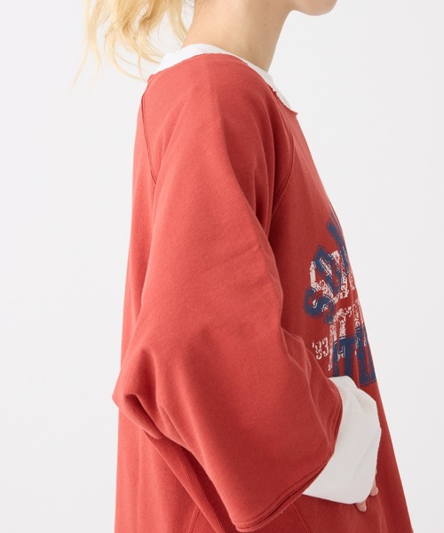 HEART MARKET(ハートマーケット)の「7分袖プリントミニ裏毛プルオーバー(Tシャツ/カットソー・レディース・グレー/レッド/チャコール/ダークパープル・FREE)」の13枚目の写真