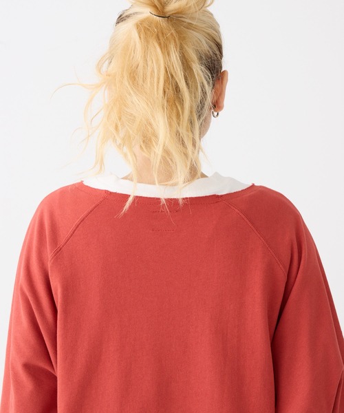 HEART MARKET(ハートマーケット)の「7分袖プリントミニ裏毛プルオーバー(Tシャツ/カットソー・レディース・グレー/レッド/チャコール/ダークパープル・FREE)」の15枚目の写真