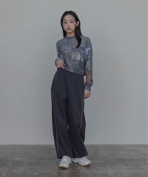 Eimee Law（エイミーロウ）の「ランダム刺繍フリース アーチパンツ（その他パンツ・レディース・ダークグレー/ライトイエロー/ライトベージュ・FREE）」の19枚目の写真