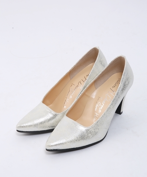 Chico（チコ）の「ｽｸｴｱｶｯﾄﾊﾟﾝﾌﾟｽ（パンプス・レディース・シルバー/ホワイト・LARGE/MEDIUM/SMALL）」の2枚目の写真