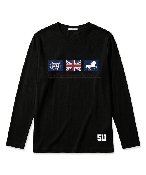 PAGESIISII(ページシシ)の「PGSTAR プリント スタンダードフィット ロングスリーブ ブラック(Tシャツ/カットソー・レディース・その他・MEDIUM)」の3枚目の写真