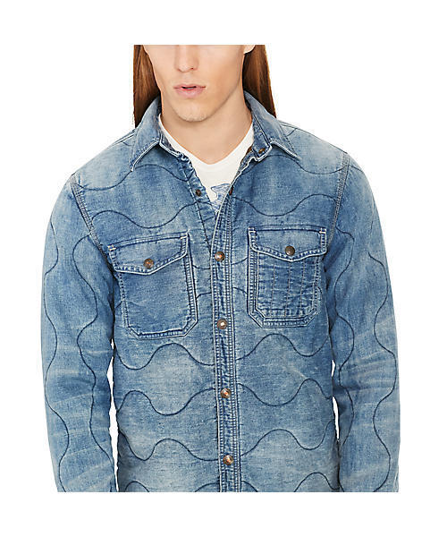 Denim & Supply Ralph Lauren(デニムアンドサプライラルフローレン)の「キルテッド デニム シャツ ジャケット(デニムジャケット・メンズ・ブルー系9・X-SMALL/X-LARGE/MEDIUM/LARGE/SMALL)」の12枚目の写真