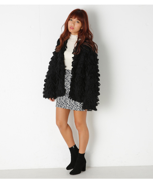 SLY（スライ）の「VOLUME LOOP LG COAT（その他アウター・レディース・マルチ/オフホワイト/ブラック・FREE）」の11枚目の写真