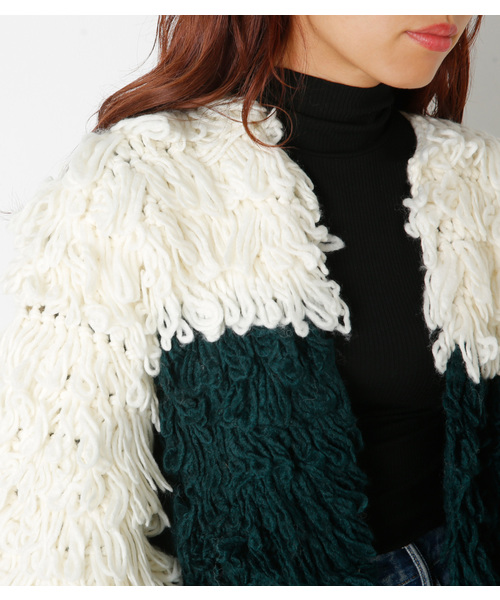 SLY（スライ）の「VOLUME LOOP LG COAT（その他アウター・レディース・マルチ/オフホワイト/ブラック・FREE）」の9枚目の写真