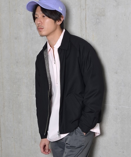 SHIPS JET BLUE(シップスジェットブルー)の「SHIPS JET BLUE: TR ドリズラー ブルゾン(ブルゾン・メンズ・ブラック/ベージュ・MEDIUM/SMALL/LARGE)」の1枚目の写真