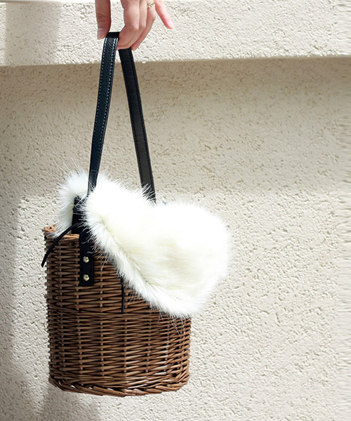 le.coeur blanc（ルクールブラン）の「【WEB限定PRICE】ファーフラップカゴバッグ（かごバッグ・レディース・アイボリー・FREE）」の21枚目の写真