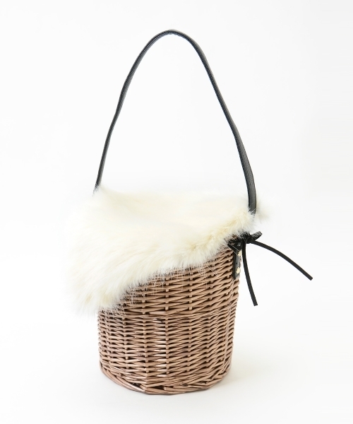 le.coeur blanc（ルクールブラン）の「【WEB限定PRICE】ファーフラップカゴバッグ（かごバッグ・レディース・アイボリー・FREE）」の12枚目の写真