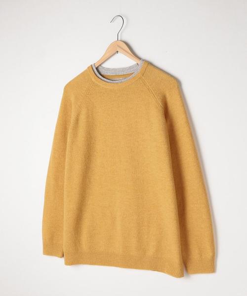 coen（コーエン）の「【手洗い可】ラムウールブレンドウォッシャブルクルーネックニット（ニット/セーター・メンズ・ブラック/グレー/イエロー/ワイン・SMALL/MEDIUM/LARGE/X-LARGE）」の8枚目の写真