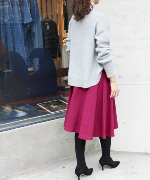 SLOBE IENA（スローブイエナ）の「フランネルサーキュラースカート◆（スカート・レディース・ベージュ/ブルー/ネイビー/パープル系その他/ピンク・36/38/40/S36/T38）」の11枚目の写真